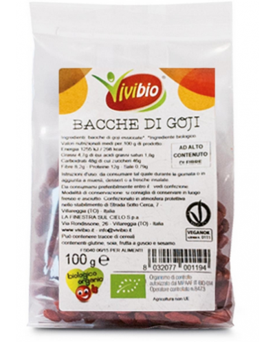 Bacche di goji 100g Vivibio