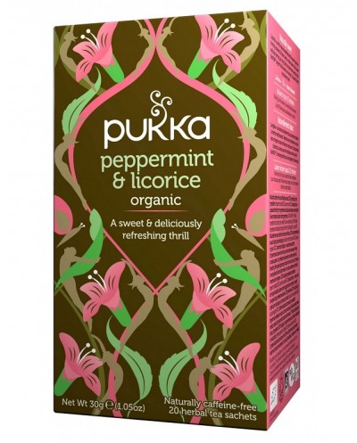 Pukka peppermint e licorice...