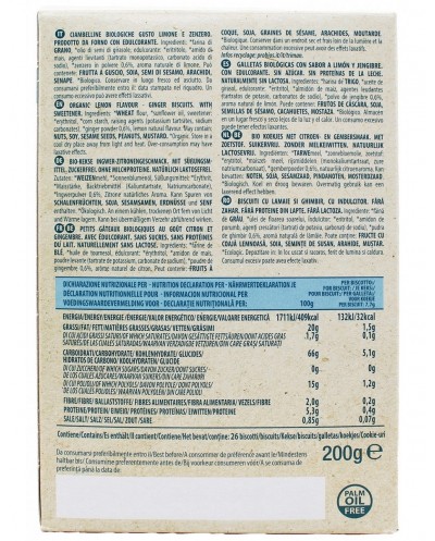 Ciambelline limone e zenzero senza zuccheri 200g Probios