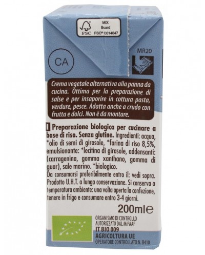 Crema vegetale a base di riso Rice Cuisine 200ml Probios