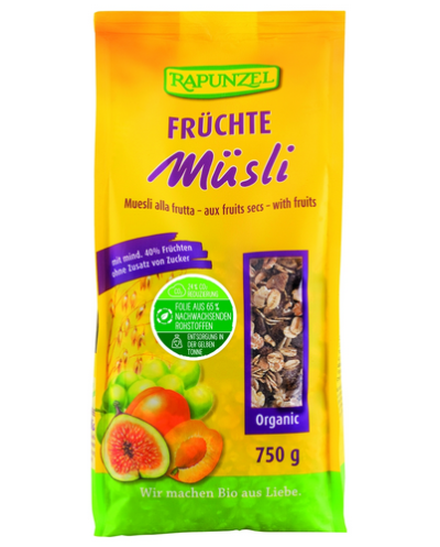 Muesli frutta 750g Rapunzel