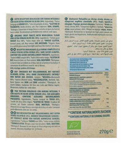 Fette Biscottate Integrali senza zuccheri 270g Probios