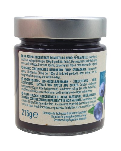 Composta 100% Mirtilli Neri senza zuccheri 215g Probios