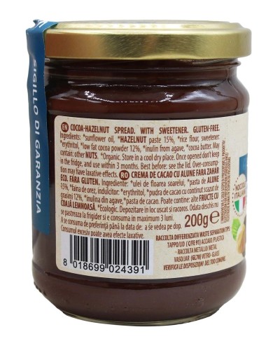 Crema Cacao e Nocciole senza zuccheri 215g Probios