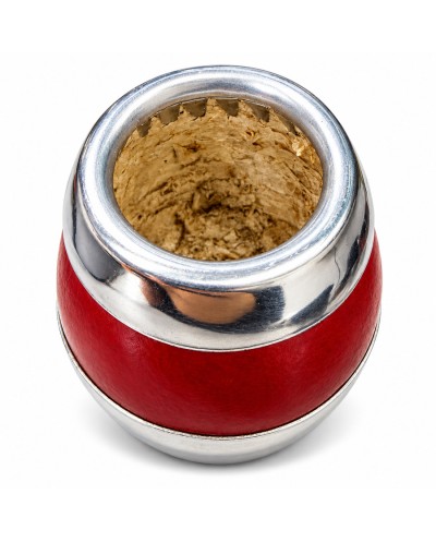 Mate in Zucca Naturale con Base e Bordo in Metallo