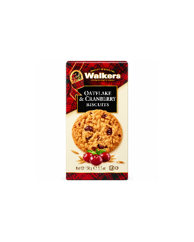 Oatflake & cranberry biscuits Walker's 150g Biscotti fiocchi d'avena e mirtilli rossi