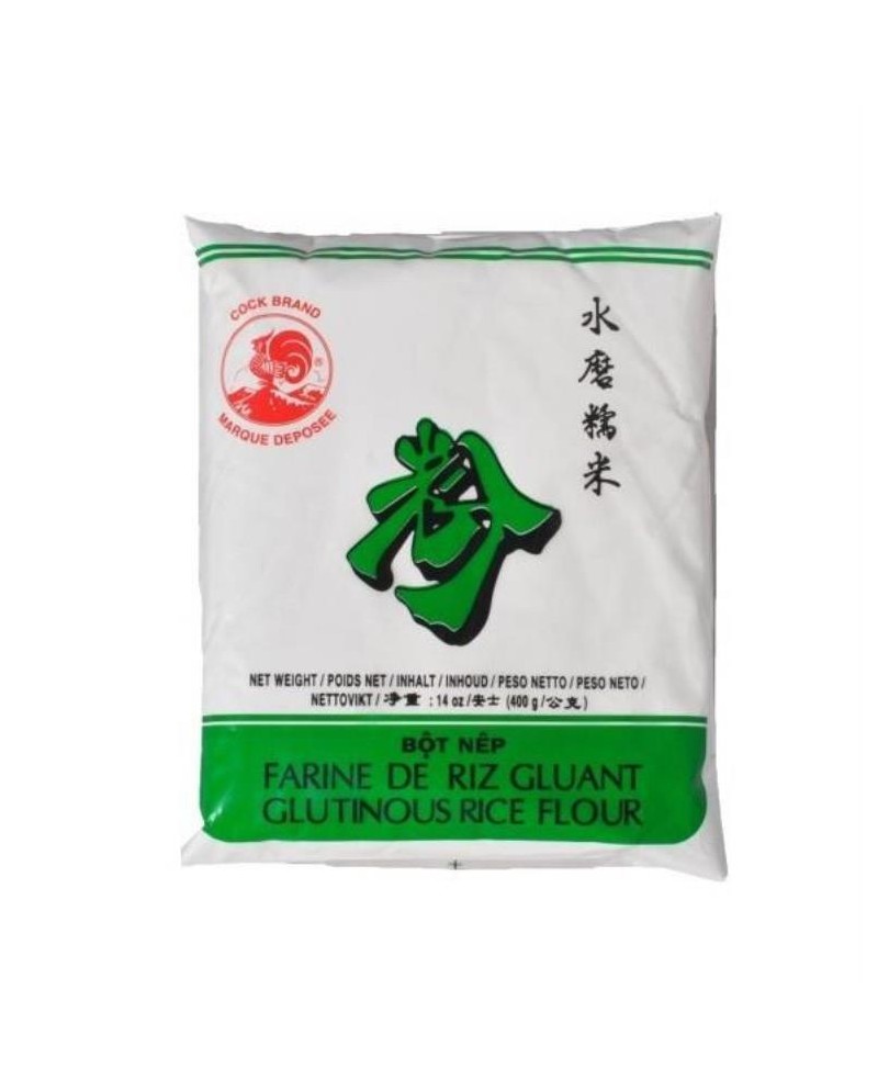 Rice flour glutinous Cock Brand in confezione da 400