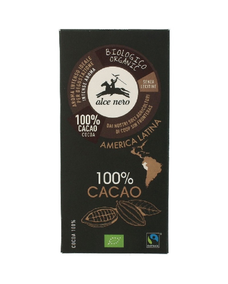 Cioccolato 100% cacao 50g alce nero